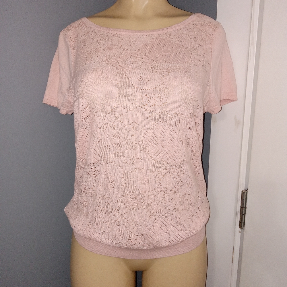 💣LOFT NWT PALE PINK TOP SZ LG